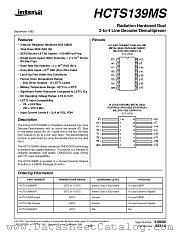 HCTS139MS datasheet pdf Intersil