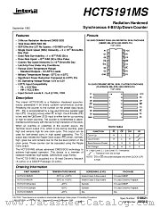 HCTS191MS datasheet pdf Intersil