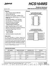HCS164MS datasheet pdf Intersil