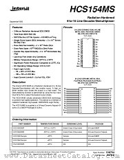 HCS154MS datasheet pdf Intersil