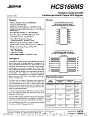 HCS166MS datasheet pdf Intersil