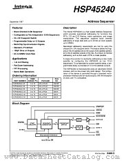 HSP45240 datasheet pdf Intersil