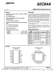 82C84A datasheet pdf Intersil