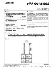 HM-6514/883 datasheet pdf Intersil