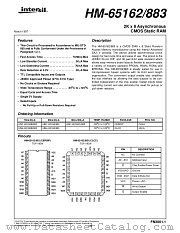 HM-65162/883 datasheet pdf Intersil
