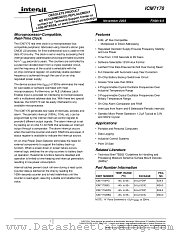 ICM7170 datasheet pdf Intersil