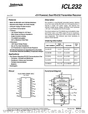 ICL232 datasheet pdf Intersil