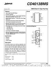 CD4013BMS datasheet pdf Intersil