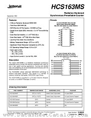 HCS163MS datasheet pdf Intersil