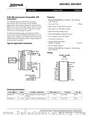ADC0803 datasheet pdf Intersil