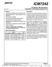 ICM7243 datasheet pdf Intersil
