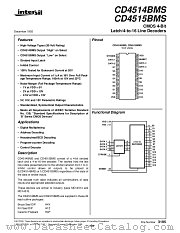 CD4514BMS datasheet pdf Intersil