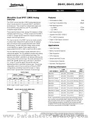 DG411 datasheet pdf Intersil