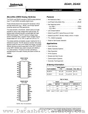 DG403 datasheet pdf Intersil