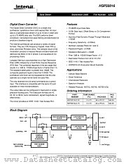 HSP50016 datasheet pdf Intersil