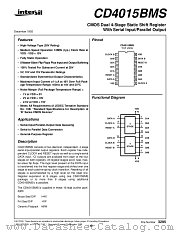 CD4015BMS datasheet pdf Intersil
