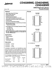 CD4040BMS datasheet pdf Intersil