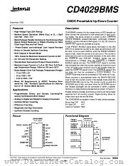 CD4029BMS datasheet pdf Intersil