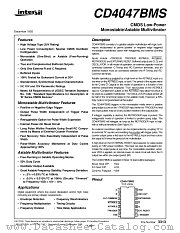 CD4047BMS datasheet pdf Intersil