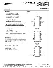 CD4071BMS datasheet pdf Intersil
