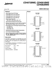 CD4082BMS datasheet pdf Intersil