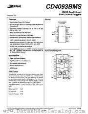 CD4093BMS datasheet pdf Intersil