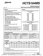 HCTS164MS datasheet pdf Intersil