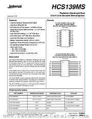 HCS139MS datasheet pdf Intersil