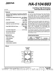 HA-5104/883 datasheet pdf Intersil