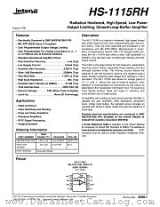 HS-1115RH datasheet pdf Intersil