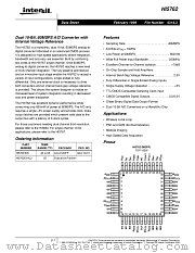 HI5762 datasheet pdf Intersil