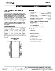 HI5760 datasheet pdf Intersil