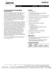 HSP50216 datasheet pdf Intersil