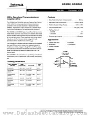 CA3080 datasheet pdf Intersil