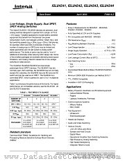 ISL84541 datasheet pdf Intersil
