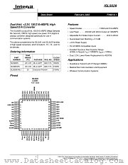 ISL5629 datasheet pdf Intersil