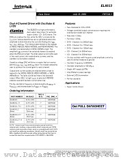 EL6833 datasheet pdf Intersil