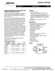 CA3140 datasheet pdf Intersil
