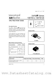 10ETS12STRR datasheet pdf International Rectifier