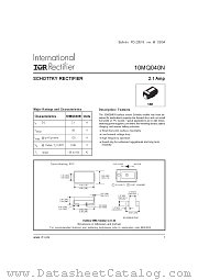 10MQ040N datasheet pdf International Rectifier
