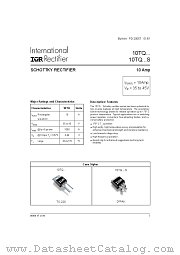 10TQ035STRL datasheet pdf International Rectifier