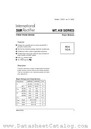 110MT80KB datasheet pdf International Rectifier
