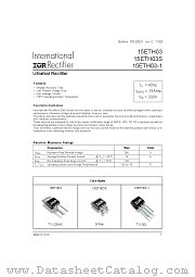 15ETH03S datasheet pdf International Rectifier