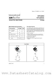 15TQ060STRL datasheet pdf International Rectifier