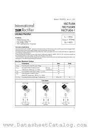 16CTU04-1 datasheet pdf International Rectifier