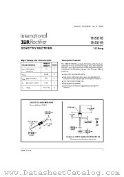 1N5819TR datasheet pdf International Rectifier