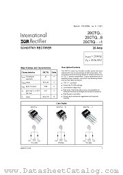 20CTQ045 datasheet pdf International Rectifier
