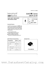 20ETF08STRL datasheet pdf International Rectifier