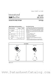 20L15T datasheet pdf International Rectifier
