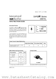 25ETS12 datasheet pdf International Rectifier